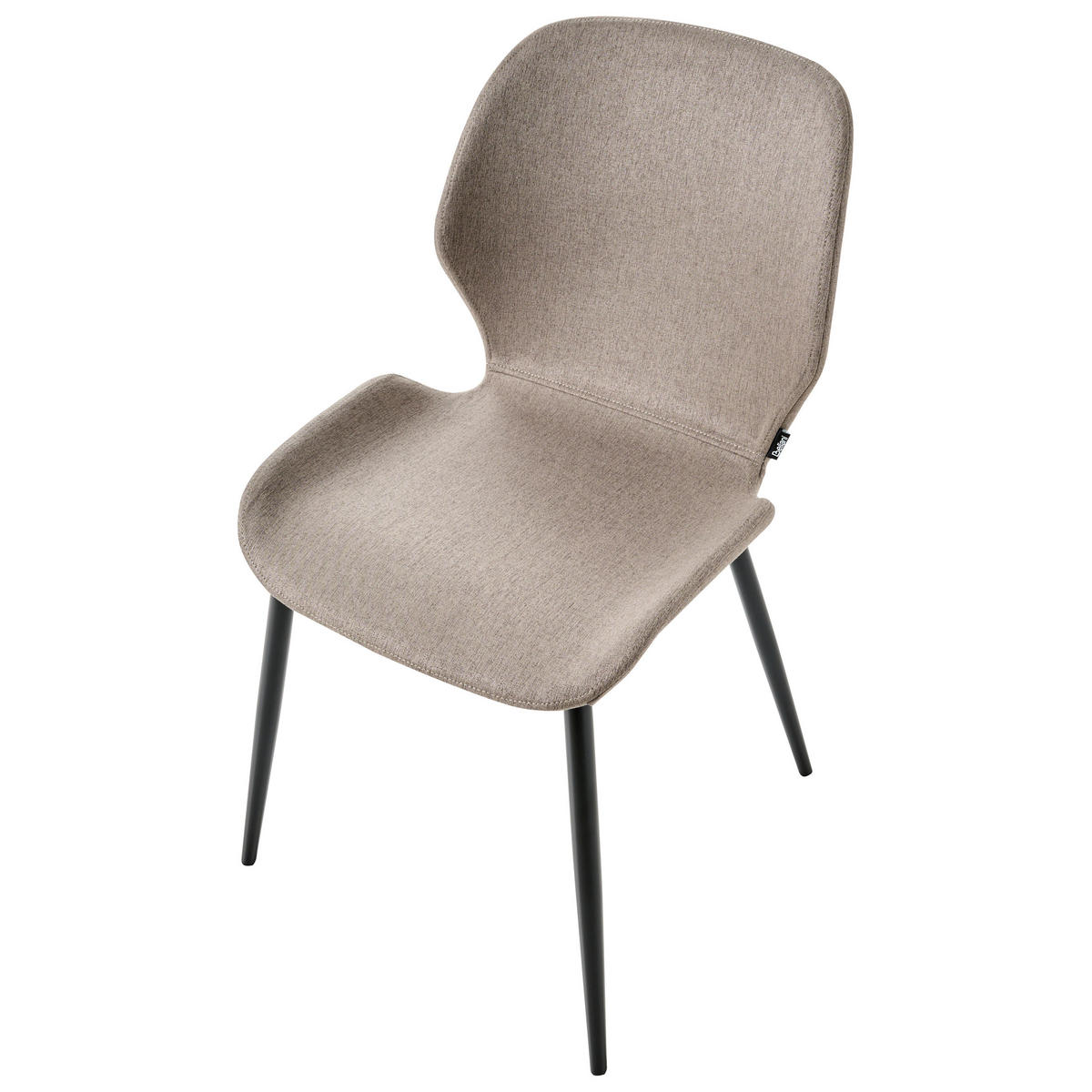 KONFERENZSTUHL 2er-Set Stoff Taupe Holland - Taupe, Textil (48/84/55cm) - Beliani