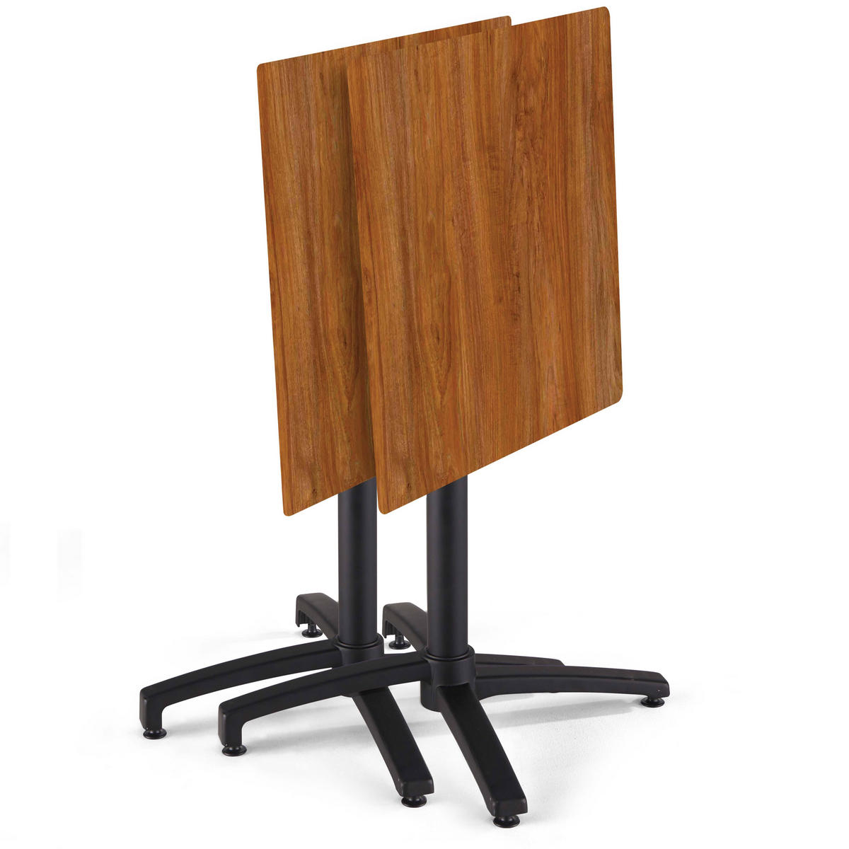 TERRASSENTISCH, Eiche bernsteinfarben - Dunkelbraun, Holzwerkstoff (70/70/72cm) - Oviala