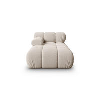 CHAISELONGUE links Bellis aus 3D-Stoff leichtes beige - Creme, Textil (94/70/155cm) - Micadoni