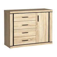 KOMMODE Dallas D-3 117 x 91 x 45 cm Eiche Sonoma - Sonoma Eiche, Holzwerkstoff/Kunststoff (117/91/45cm) - Koseto