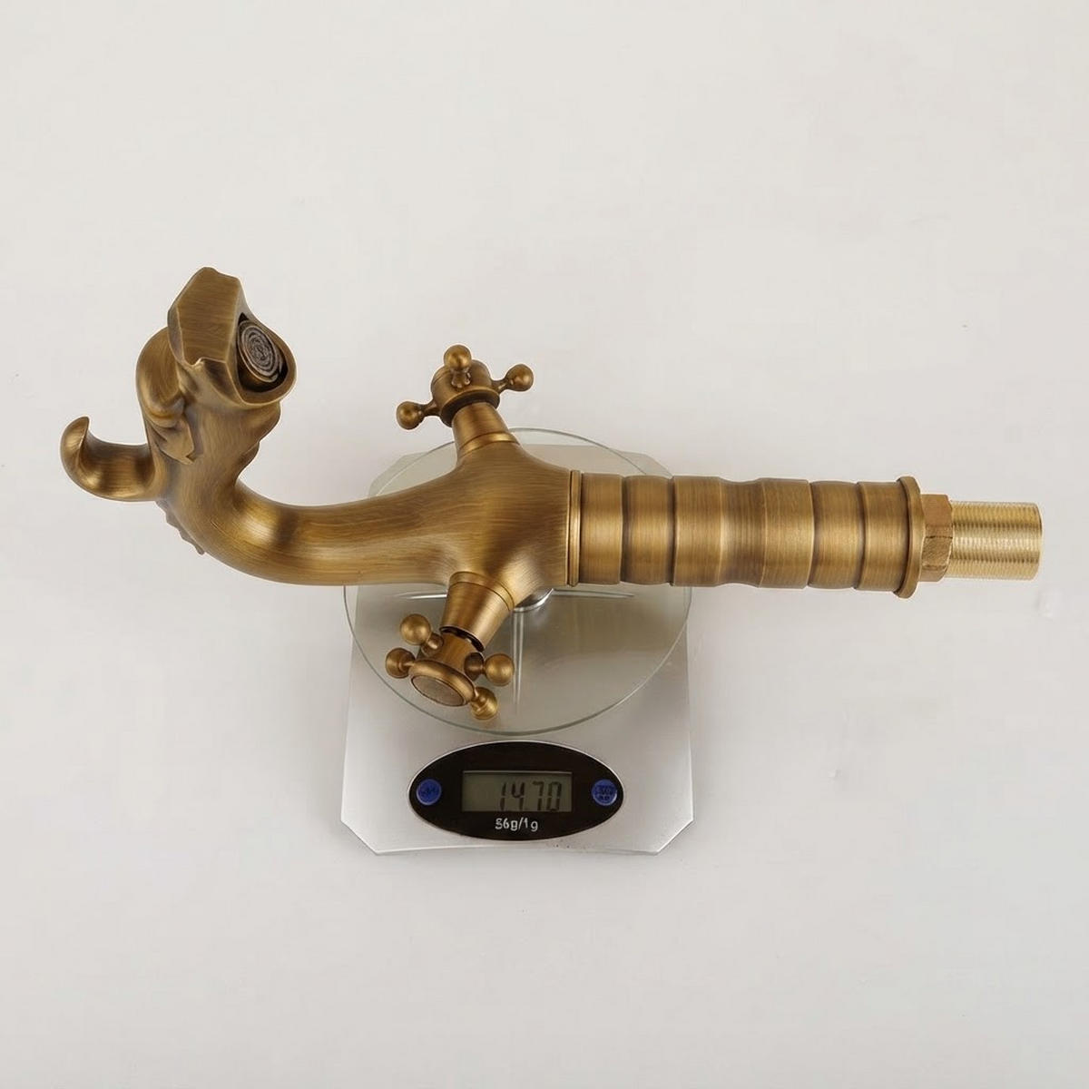 WASCHTISCHARMATUR, 34 x 15 cm, gold - Goldfarben, Metall (40/10/25cm) - Vallsero
