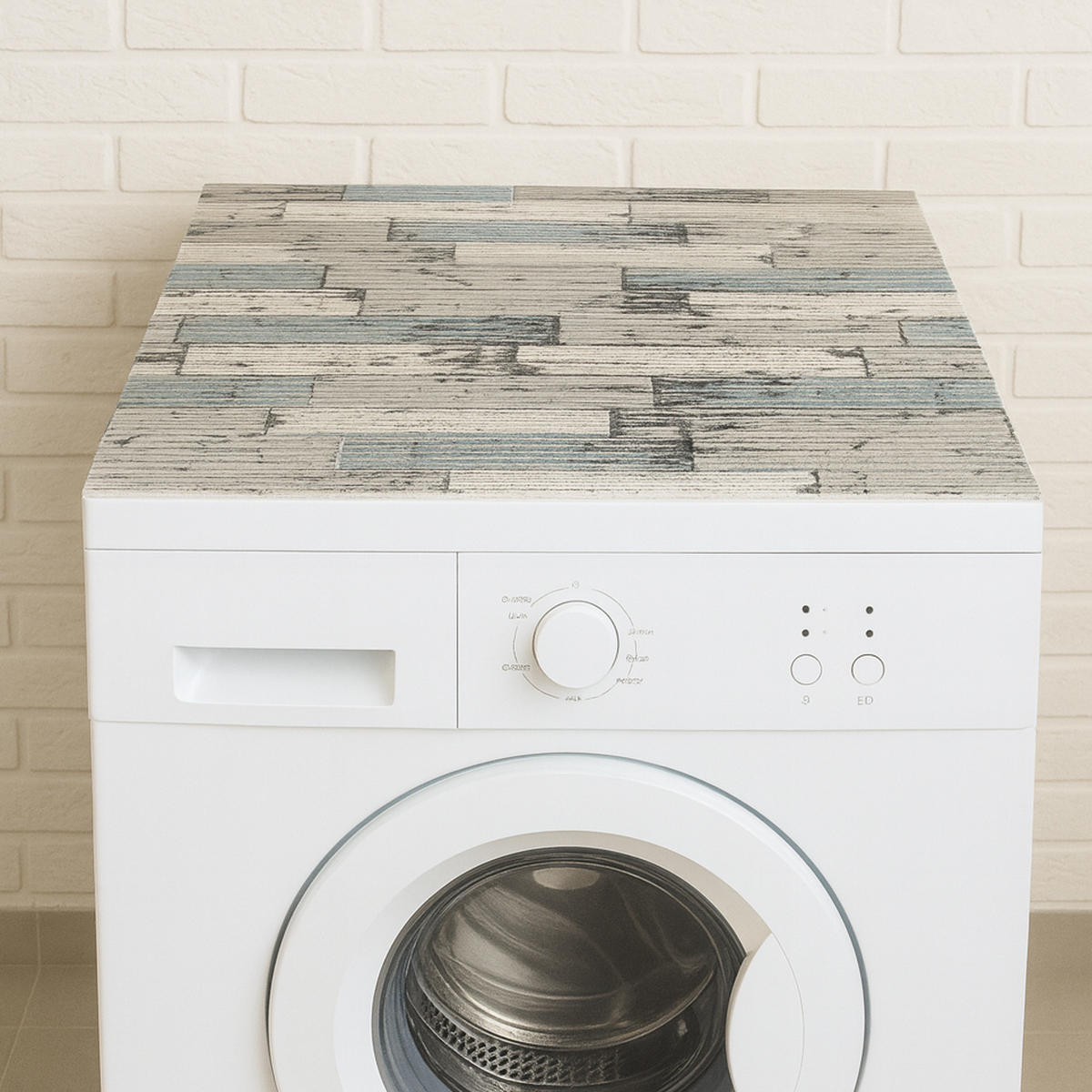 WASCHMASCHINENAUFLAGE 60x60 cm Klinker Grau - Blaugrau, Kunststoff (60/60cm) - Bestlivings