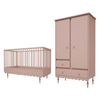 SOBA ZA BEBE 2-dijelniBabushka Ruža - pink, drvni materijal (145/99/75cm) - Petits-meubles