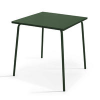 GARTENTISCH, Waldgrün - Grün, Metall (70/70/72cm) - Oviala