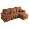 ECKSOFA KIRASSO L Orange Stukture - Orange/Grau, Textil (245/147cm) - MKS