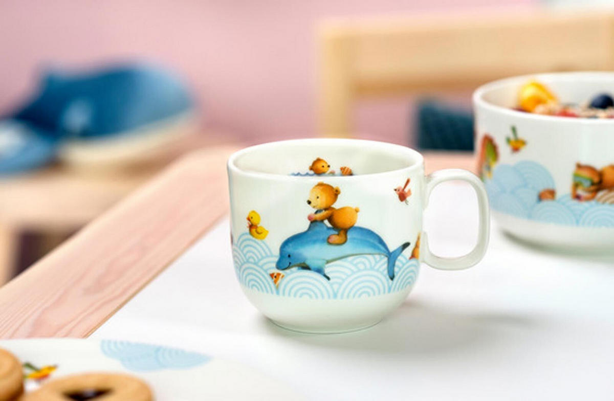 KINDERGESCHIRRSET Happy as a Bear bunt 3er Set - Multicolor, Keramik (1/1/1cm) - Villeroy & Boch