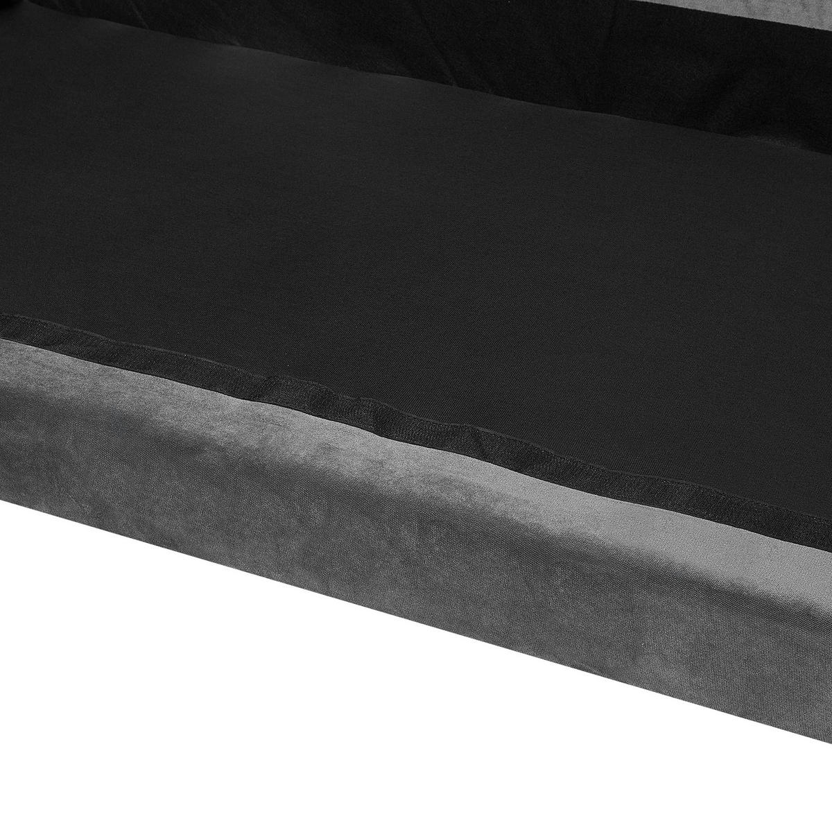 3-SITZER-SOFA Samtstoff Grau Eike - Grau, Textil (186/82/102cm) - Beliani