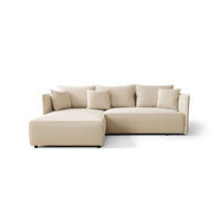 ECKSOFA MILANO links cremeweiß Cord Poso 105 - Schlaffunktion, Bettkasten - Creme, Textil (245/185cm) - Cornero