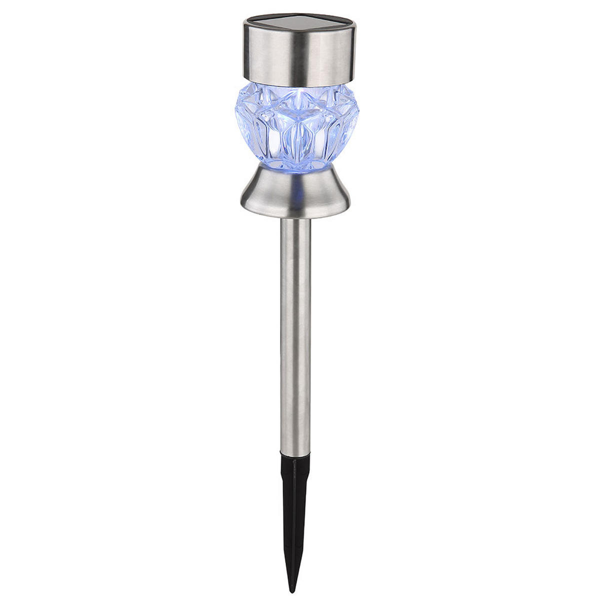 LED AUSSENLEUCHTE Edelstahl Silber - Silberfarben, Metall (7/7/35cm) - Globo Lighting