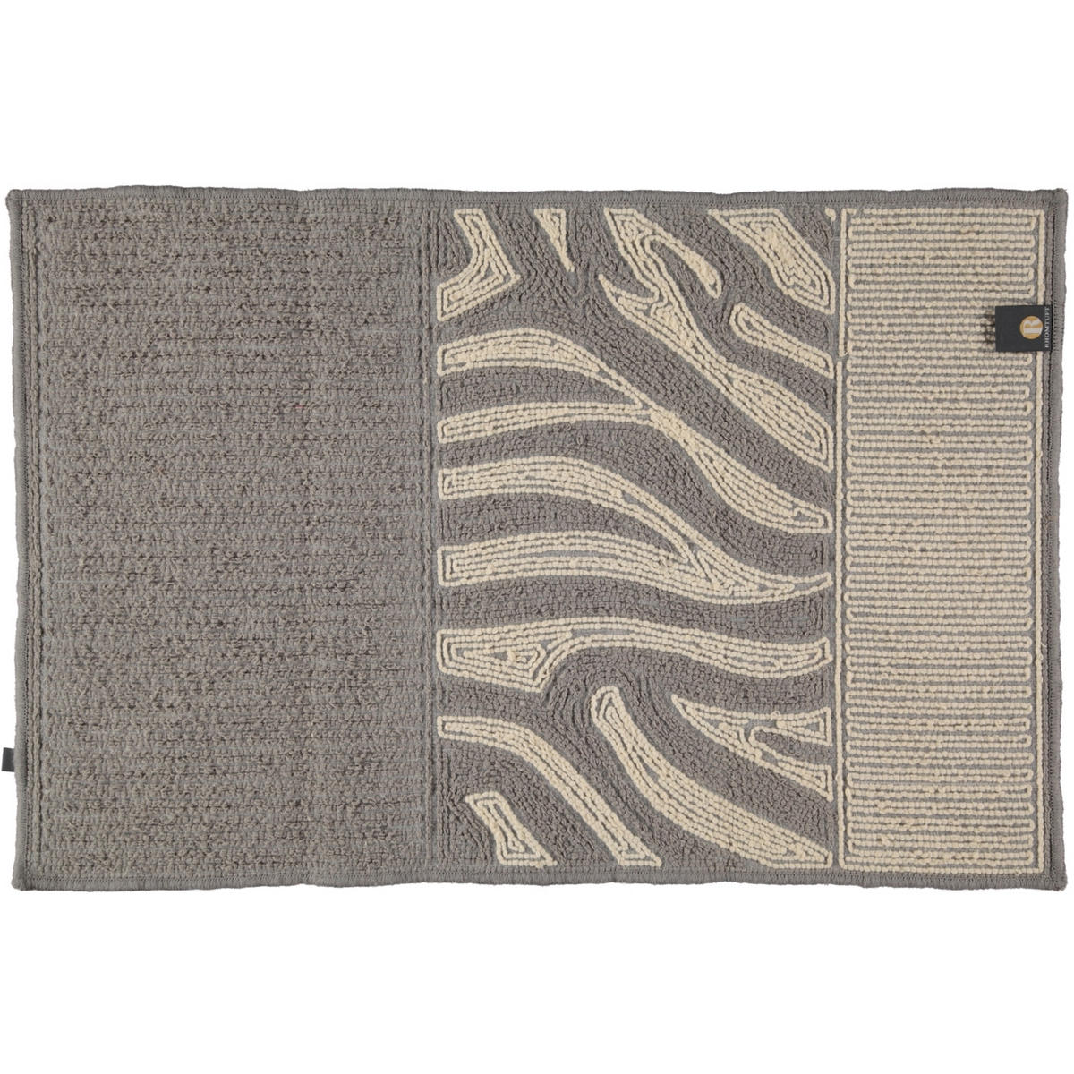 BADTEPPICHE ZEBRA KIESEL-WEISS - 1401 - Grau, Textil (60/90cm) - Rhomtuft