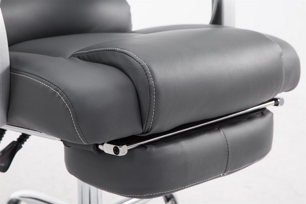 BÜROSTUHL Pacira, Kunstleder Grau - Grau, Textil/Metall (68/127/64cm) - TPFLiving