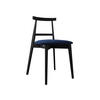 WOHNZIMMER STUHL KT71, Holzfarbe: Schwarz - Blau/Schwarz, Holz/Textil (48/75/54cm) - MIRJAN24