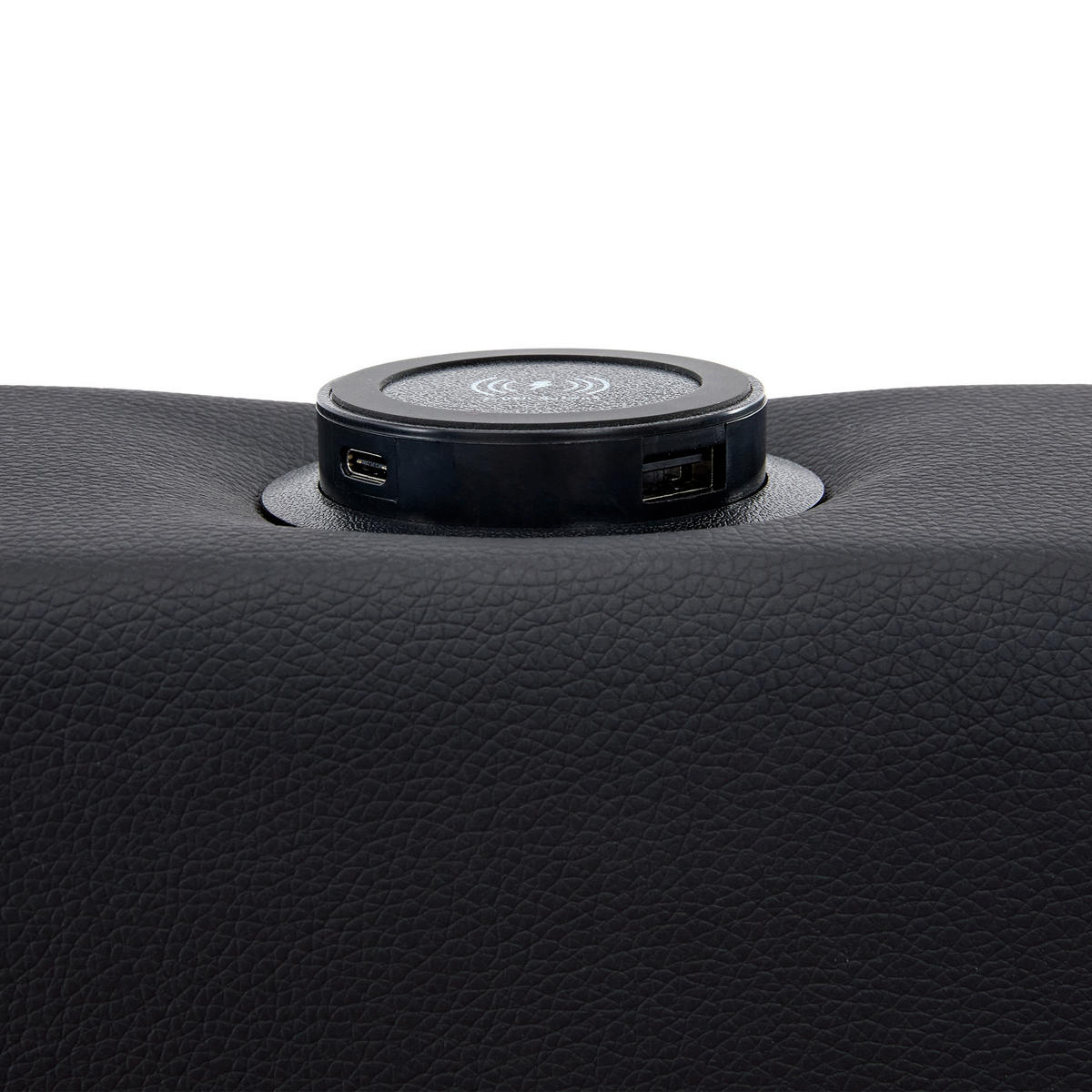 POLSTERBETT 90x190cm Schwarz PU Mit USB LED & 4 Schubladen - Schwarz, Leder (90/190cm) - FLIEKS