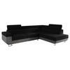 ECKSOFA Fonti, Seite: Rechts - Schwarz, Holz/Textil (253/188cm) - MIRJAN24