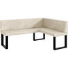 ECKBANK PETER_U - Creme, Textil (128/168cm) - Meblini