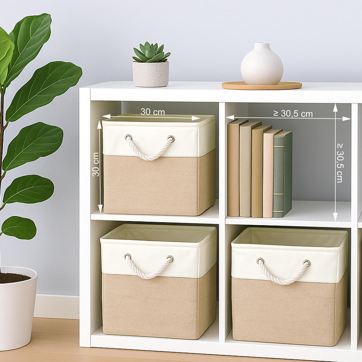 3XAUFBEWAHRUNGSKORB - Multicolor, Textil/Metall (30/30/30cm) - Relaxdays