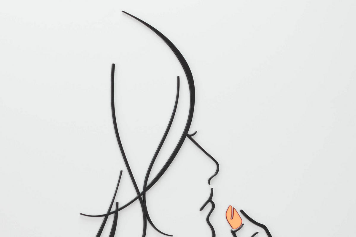 WANDBILD Schwarz 50/70 cm - Schwarz/Weiß, Glas (1.65/70cm) - KUNSTLOFT