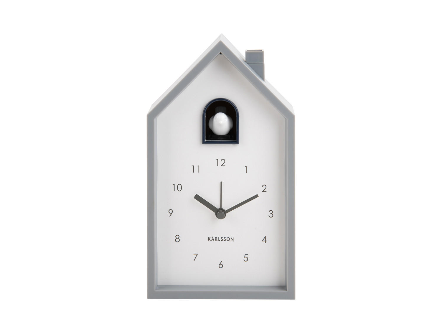 WECKER Modern Cuckoo 12/12/20 cm - Grau, Kunststoff (12/20/12cm) - Karlsson