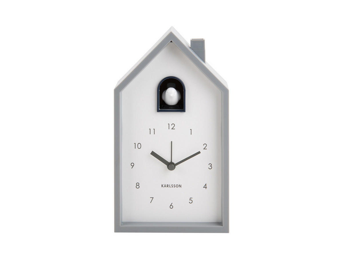 WECKER Modern Cuckoo 12/12/20 cm - Grau, Kunststoff (12/20/12cm) - Karlsson