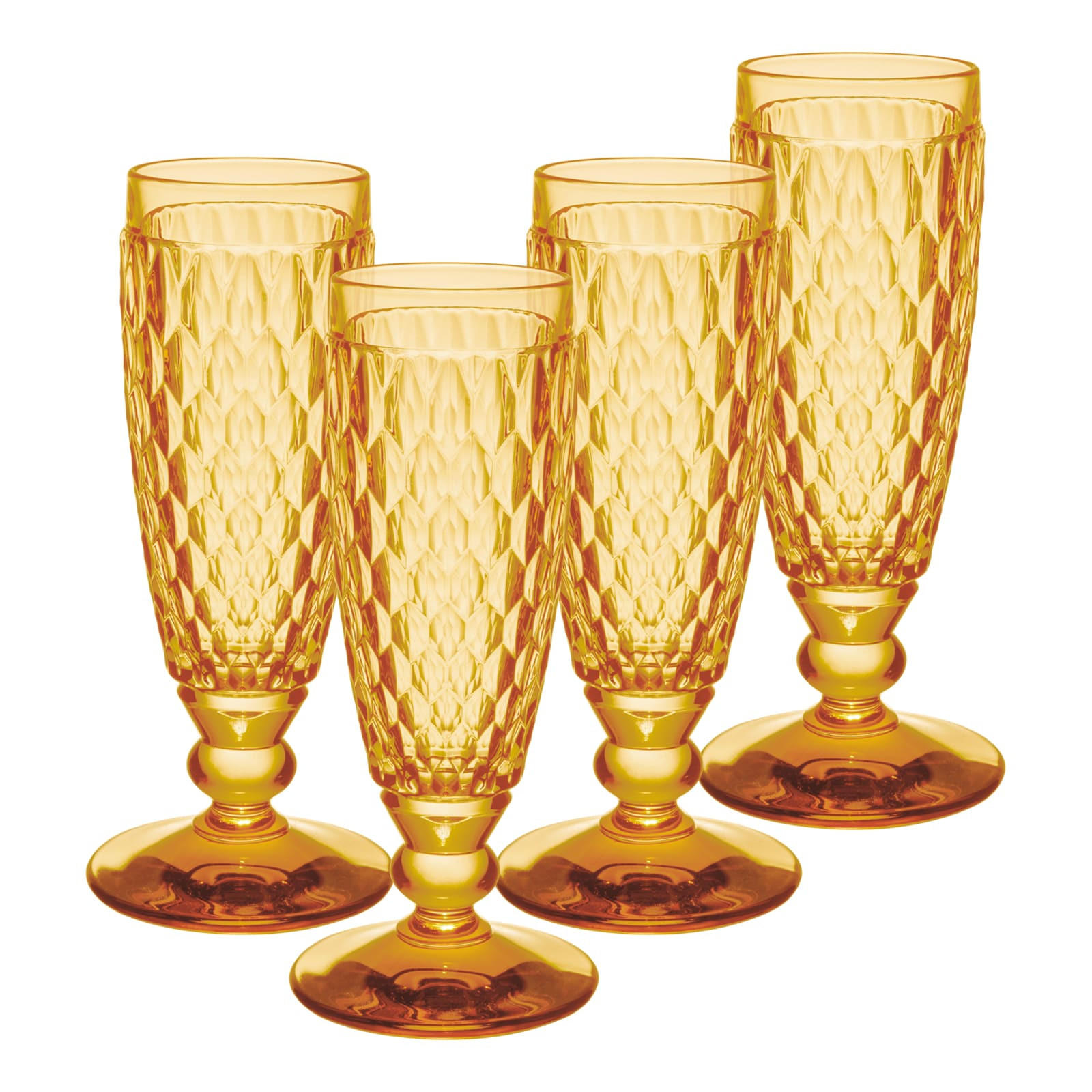 SEKTGLÄSER Boston Coloured Saffron 145 ml 4er Set - Gelb, Glas (0.145L) - Villeroy & Boch