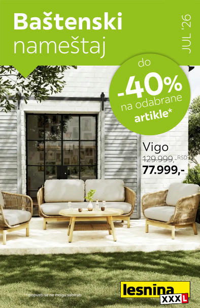 Do 40% na baštenski nameštaj