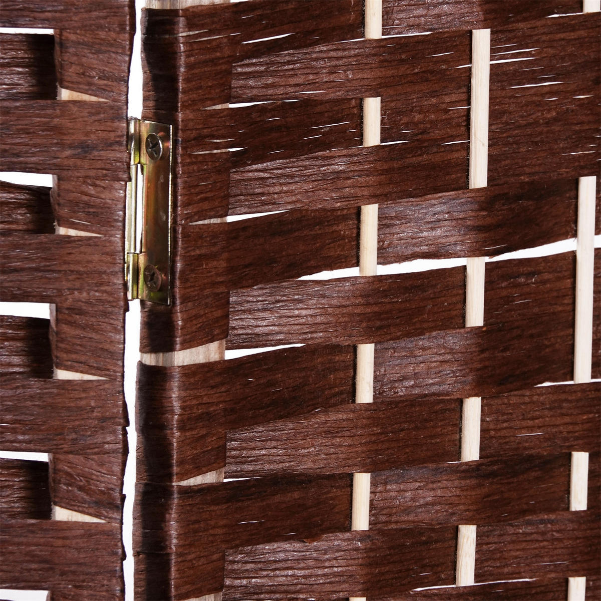 RAUMTEILER Quinn 3-tlg. 166x121 cm, Rattan-Look hellbraun - Hellbraun, Holz (121/168/2cm) - CREEDWOOD