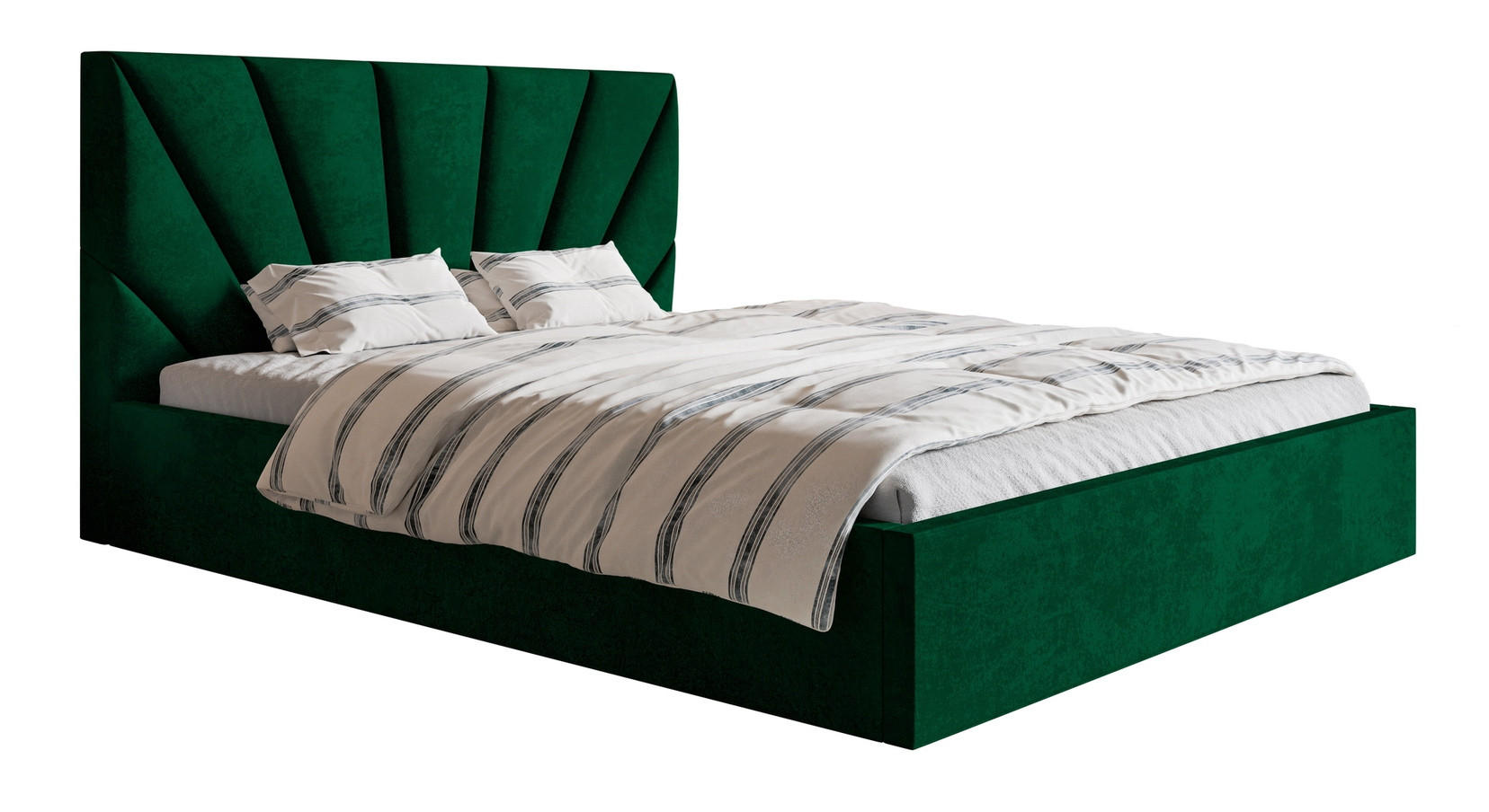 POLSTERBETT 160 x 200 cm Aris, Bettkasten, Lattenrost, Grün - Grün, Holz/Textil (160/200cm) - Emporius