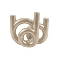 KERZENSTANDER Rings 18/12/20 cm - Goldfarben, Kunststoff (12/20/18cm) - Present Time
