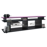 LOWBOARD Movie Platte des TV-Aufsatzes in Brombeer Hochglanz - Brombeere, Holzwerkstoff (138.5/39/37.5cm) - Vladon