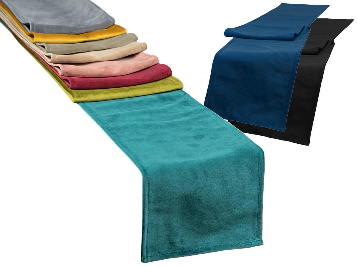 TISCHBAND Samt&Sonders karmin-rot 140/18 cm - Rot, Textil (18/140cm) - beties Heimtextil
