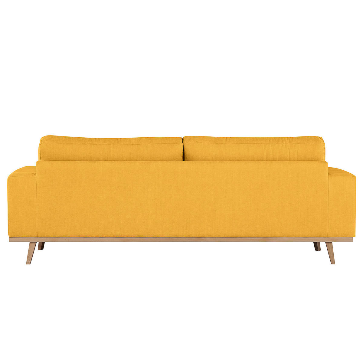 2-SITZER SOFA - Gelb/Buchefarben, Buchenholz/Textil (197/81/88cm) - home24
