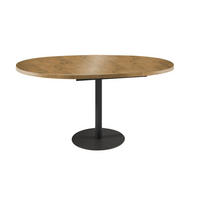 ESSTISCH Borte Eiche Lancelot / Schwarz 100/138 / 100 / 76cm - Schwarz/Braun, Holz/Holzwerkstoff (100/100/76cm) - Feldmann-Wohnen