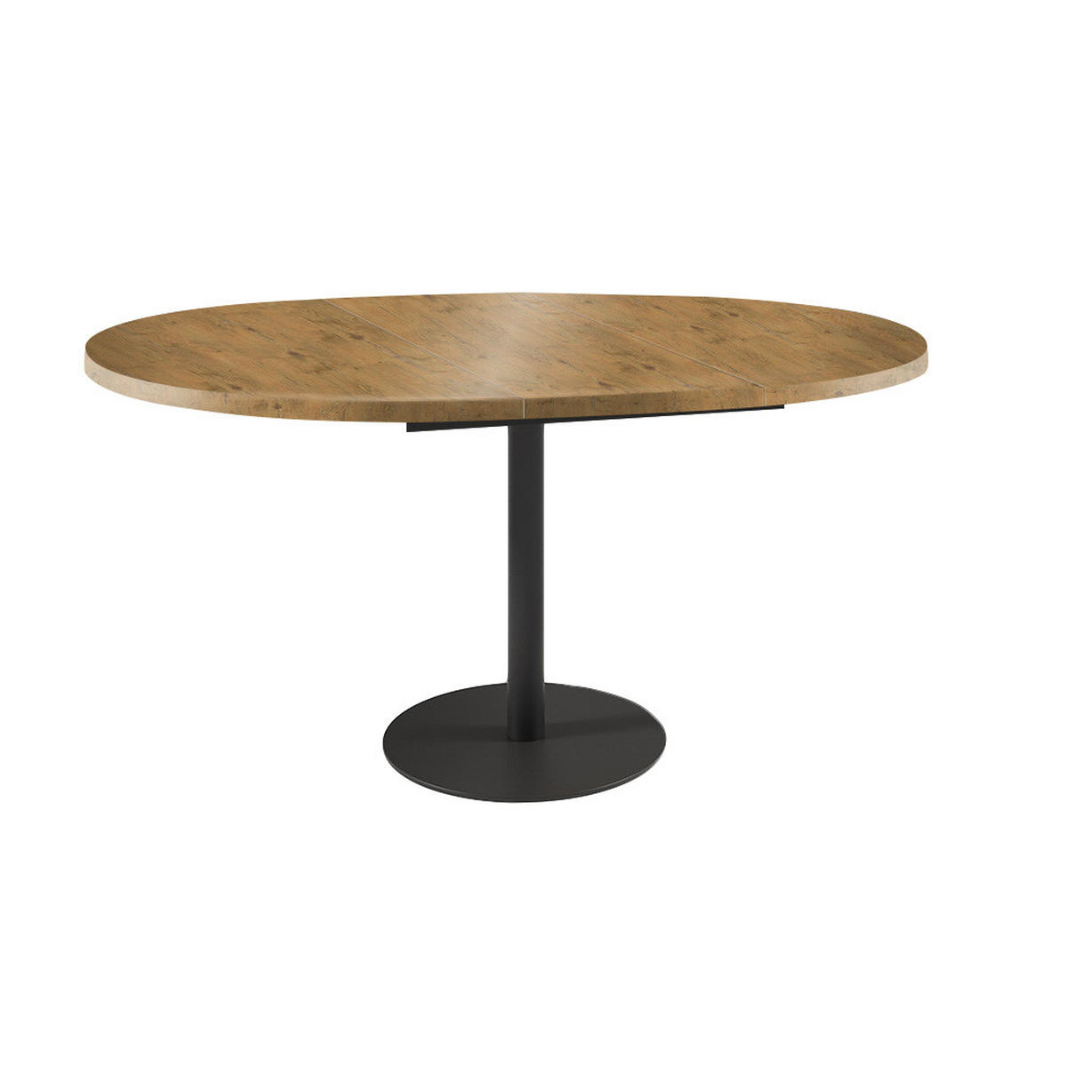 ESSTISCH Borte Eiche Lancelot / Schwarz 100/138 / 100 / 76cm - Schwarz/Braun, Holz/Holzwerkstoff (100/100/76cm) - Feldmann-Wohnen