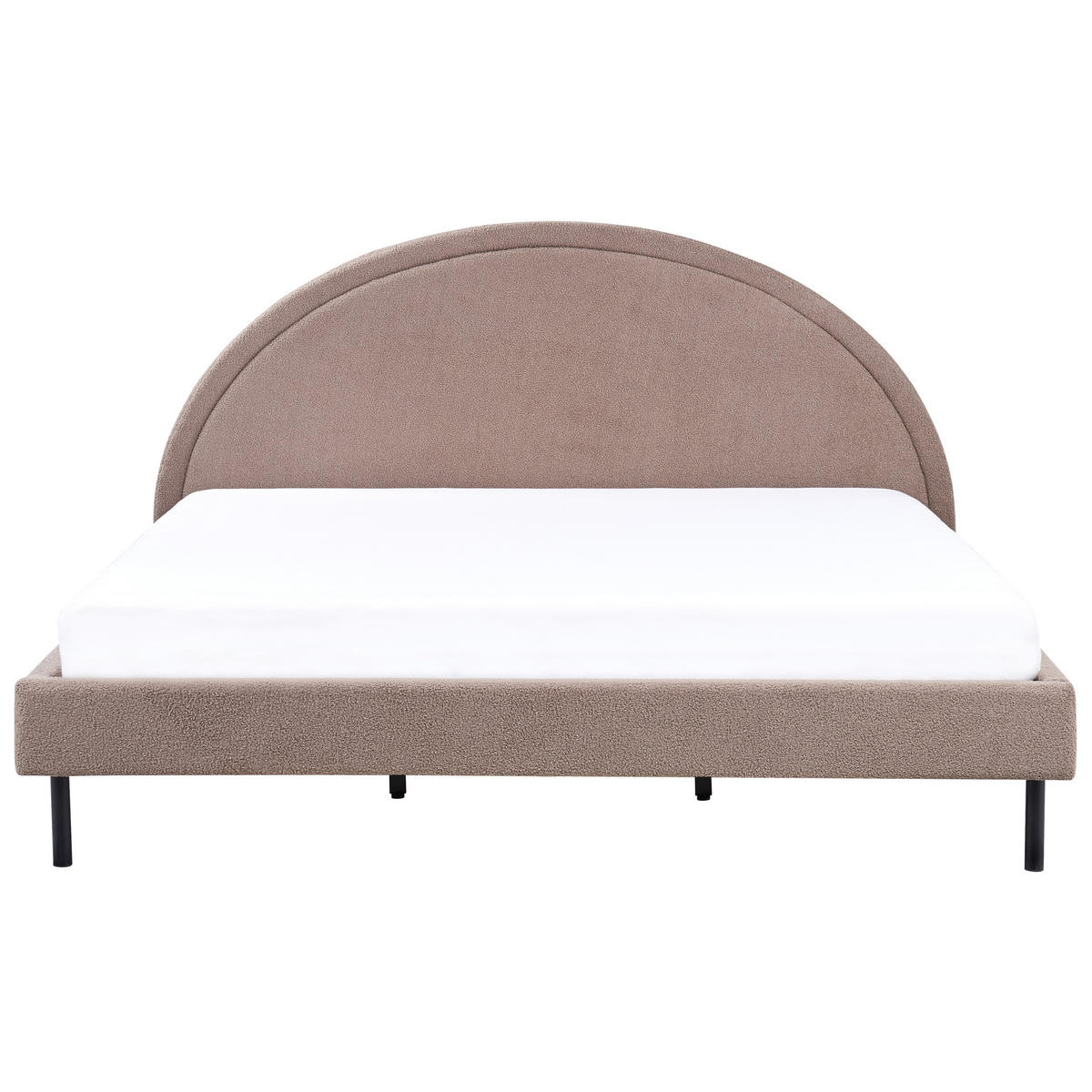 BETT mit Lattenrost 180x200 cm Beige Margut - Taupe, Textil (180/200cm) - Beliani