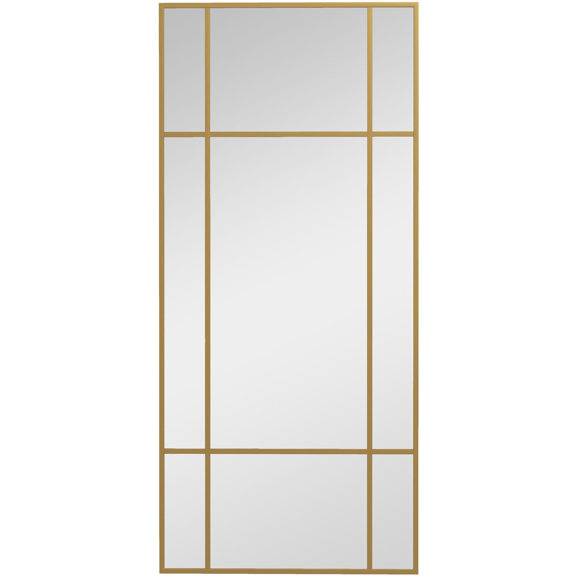 WANDSPIEGEL 110/2/50 cm gold aus Glas mit Metallrahmen - Goldfarben, Glas (2/50/110cm) - OKWISH