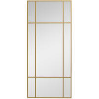 WANDSPIEGEL 110/2/50 cm gold aus Glas mit Metallrahmen - Goldfarben, Glas (2/50/110cm) - OKWISH