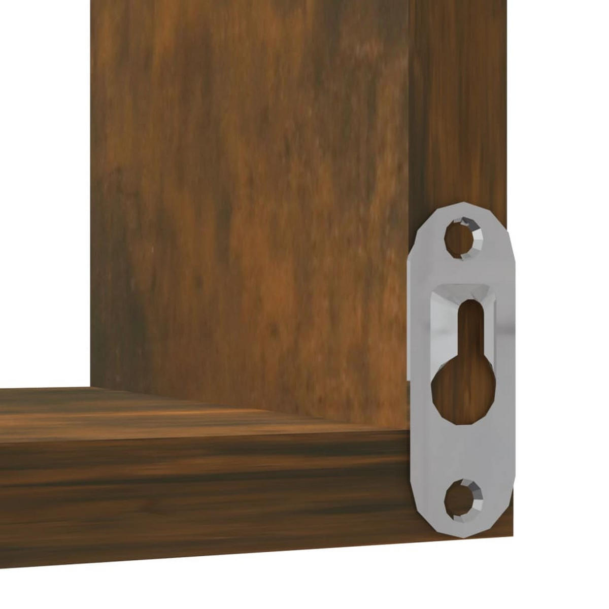 WANDREGAL für die Ecke 40/40/50 cm aus Holzwerkstoff Räuchereiche Dekor - Dunkelbraun, Holz (40/50/40cm) - vidaXL
