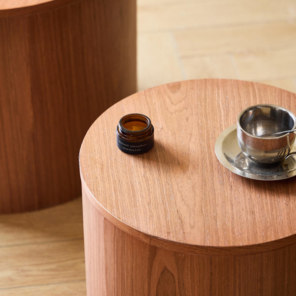 COUCHTISCH (2er set) Rund Braun 50 x 50 x 39 cm - Braun, Holz (50/50/38.5cm) - Nordlys