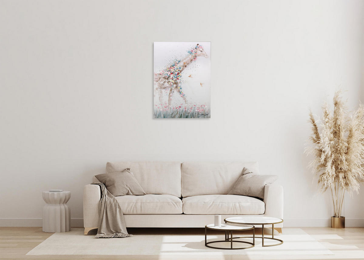 OLEJOMAĽBA 75/100 cm, More a pláž - taupe/béžová, drevo/textil (75/100cm) - KUNSTLOFT