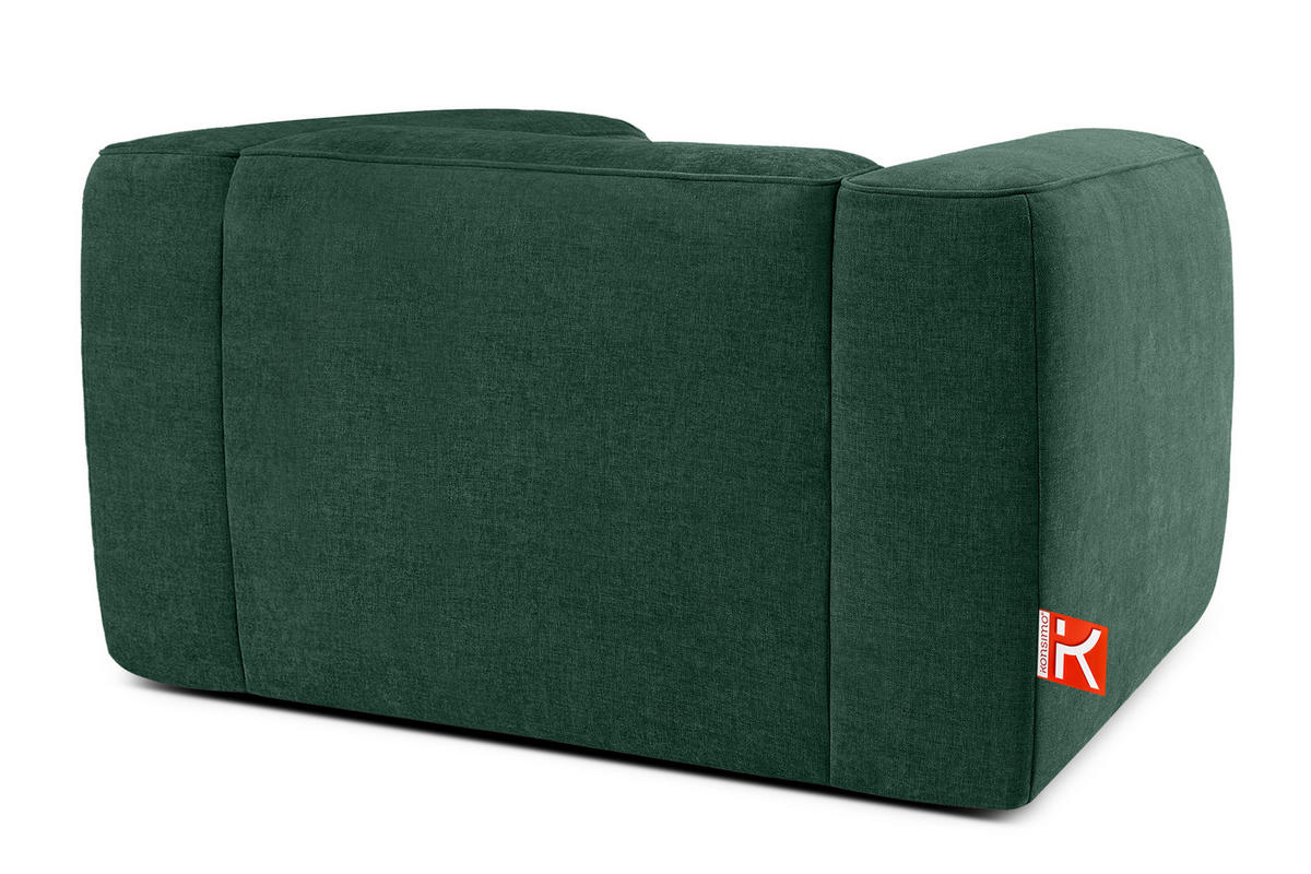 SESSEL FUBBO, Dunkelgrün - Dunkelgrün, Holz/Holzwerkstoff (130/73/96cm) - KONSIMO®