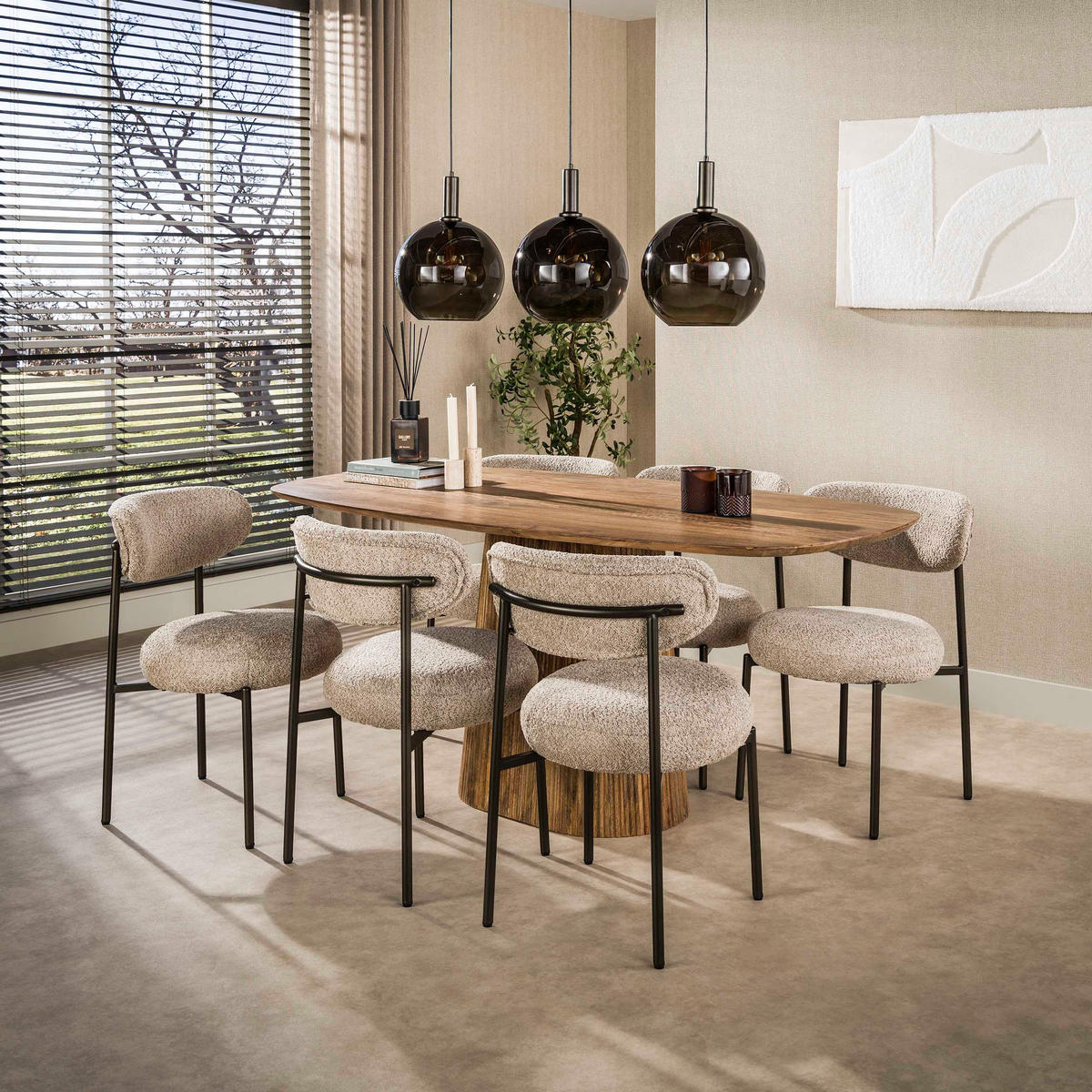 ESSZIMMERTISCH Wave Beige 90/180/77 cm - Braun, Holz (90/180/77cm) - Hoyz Collection
