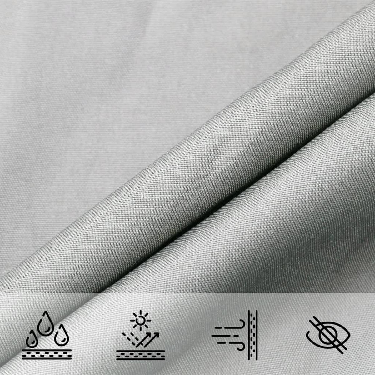 SONNENSEGEL Hellgrau 5/5 M 100% Polyester Oxford - Grau, Textil (500/500cm) - vidaXL