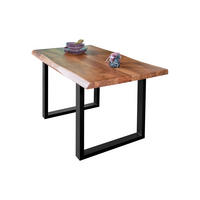 ESSTISCH CALI - Schwarz/Braun, Holz/Metall (80/120/77cm) - SAM