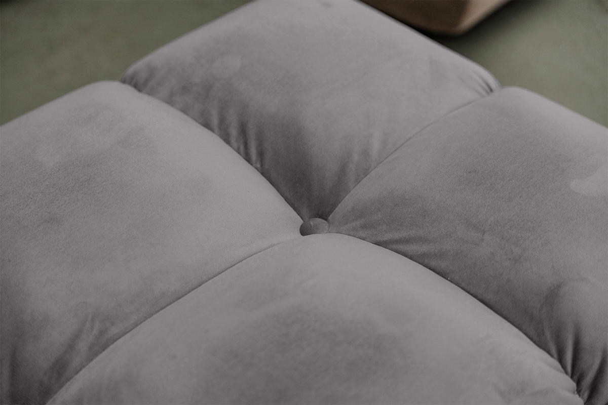 DREHSESSEL VIVIEN Steingrau Velvet Drehbar (360°) - Schwarz/Grau, Kunststoff/Textil (112/85/108cm) - KAWOLA