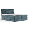 BOXSPRINGBETT Seraphine Blau 200/200 cm - Blau/Schwarz, Holz/Holzwerkstoff (200/200cm) - Maison de Reve
