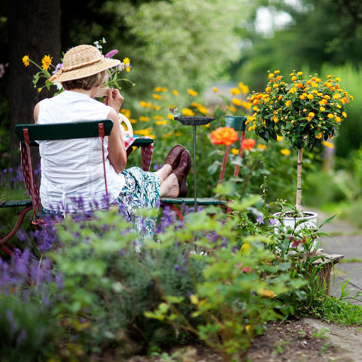 VOGELTRÄNKE - Multicolor, Metall (13.5/100.5/19cm) - Relaxdays