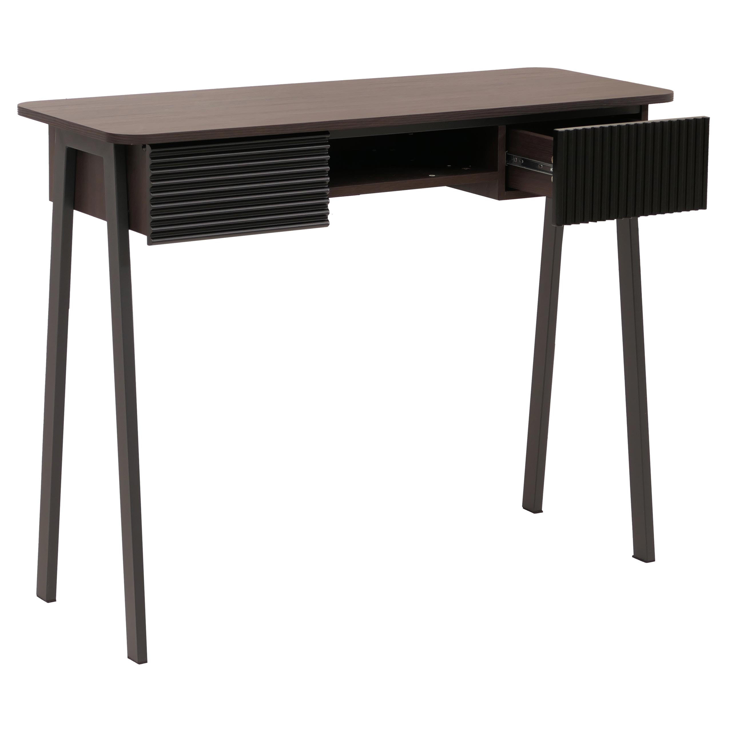 KONSOLENTISCH rechteck Walnuss Dekor - Walnussfarben, Metall (40/110/88cm) - MCW