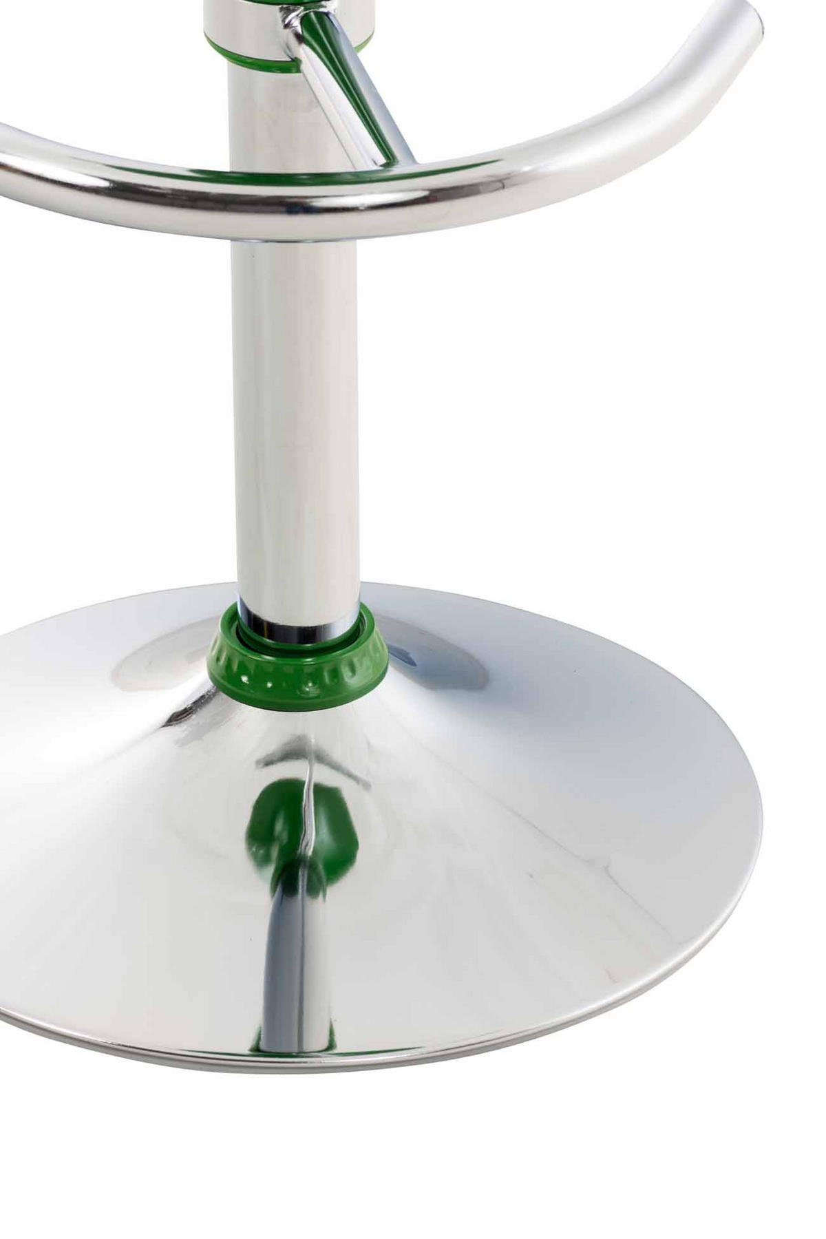 BARHOCKER 2er Set Kunststoff grün - Chromfarben/Grün, Kunststoff/Metall (37/87/37cm) - CLP