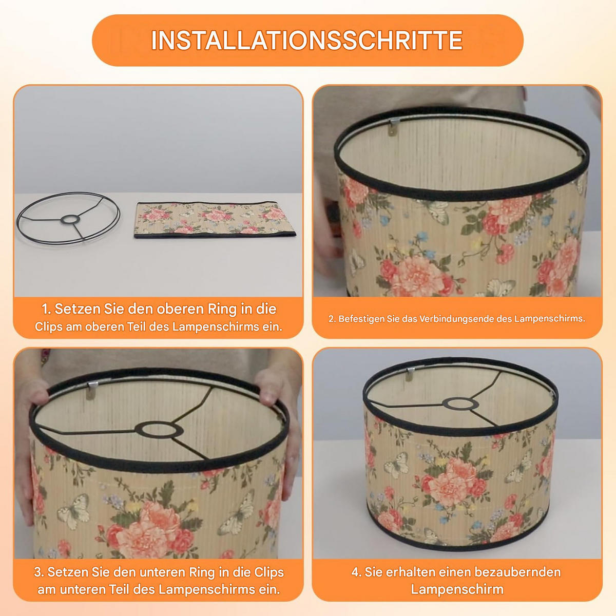 LAMPENSCHIRM Bambus Muster 30/30/20 cm - Gelb, Naturmaterialien (30/30/23cm) - Weltevree