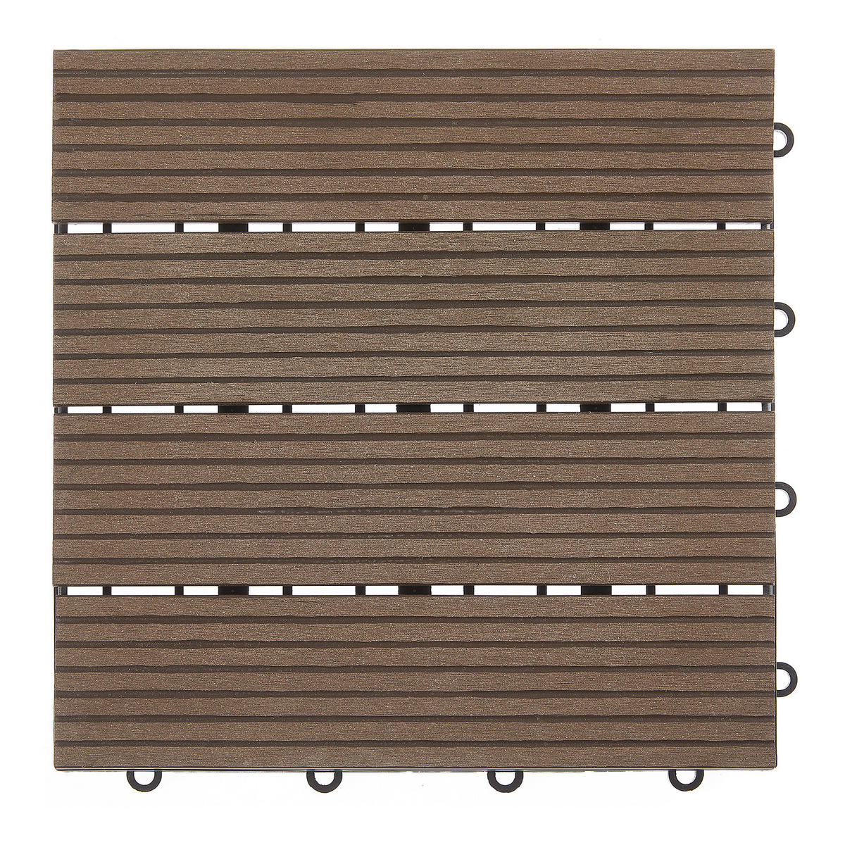 TERRASSENFLIESE - 11er-Set - Braun, Kunststoff (30/30/2.4cm) - home24